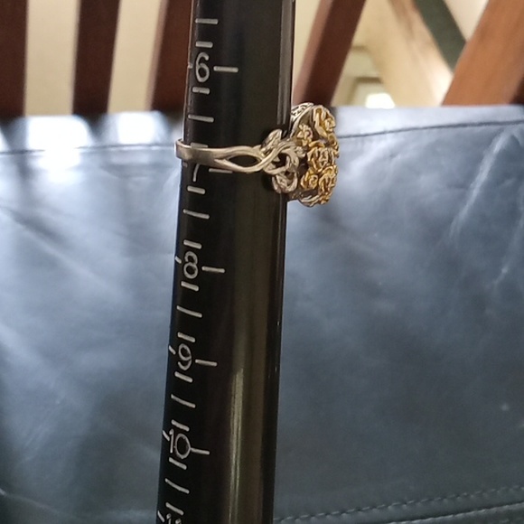 Skull and rose Sterling silver ring - Picture 2 of 6